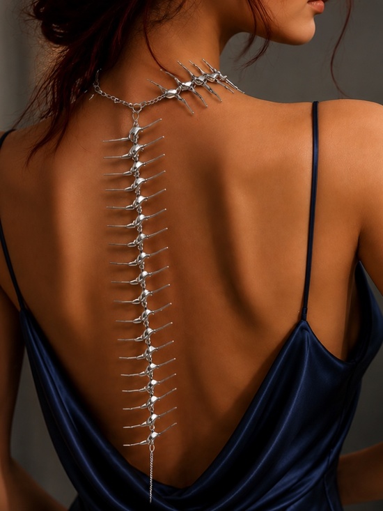 Anthropologie Jewelry - Silver Spine-Back Statement Necklace